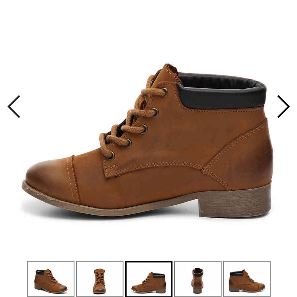 Steve Madden Raymon Leather Lace up Bootie